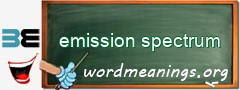 WordMeaning blackboard for emission spectrum